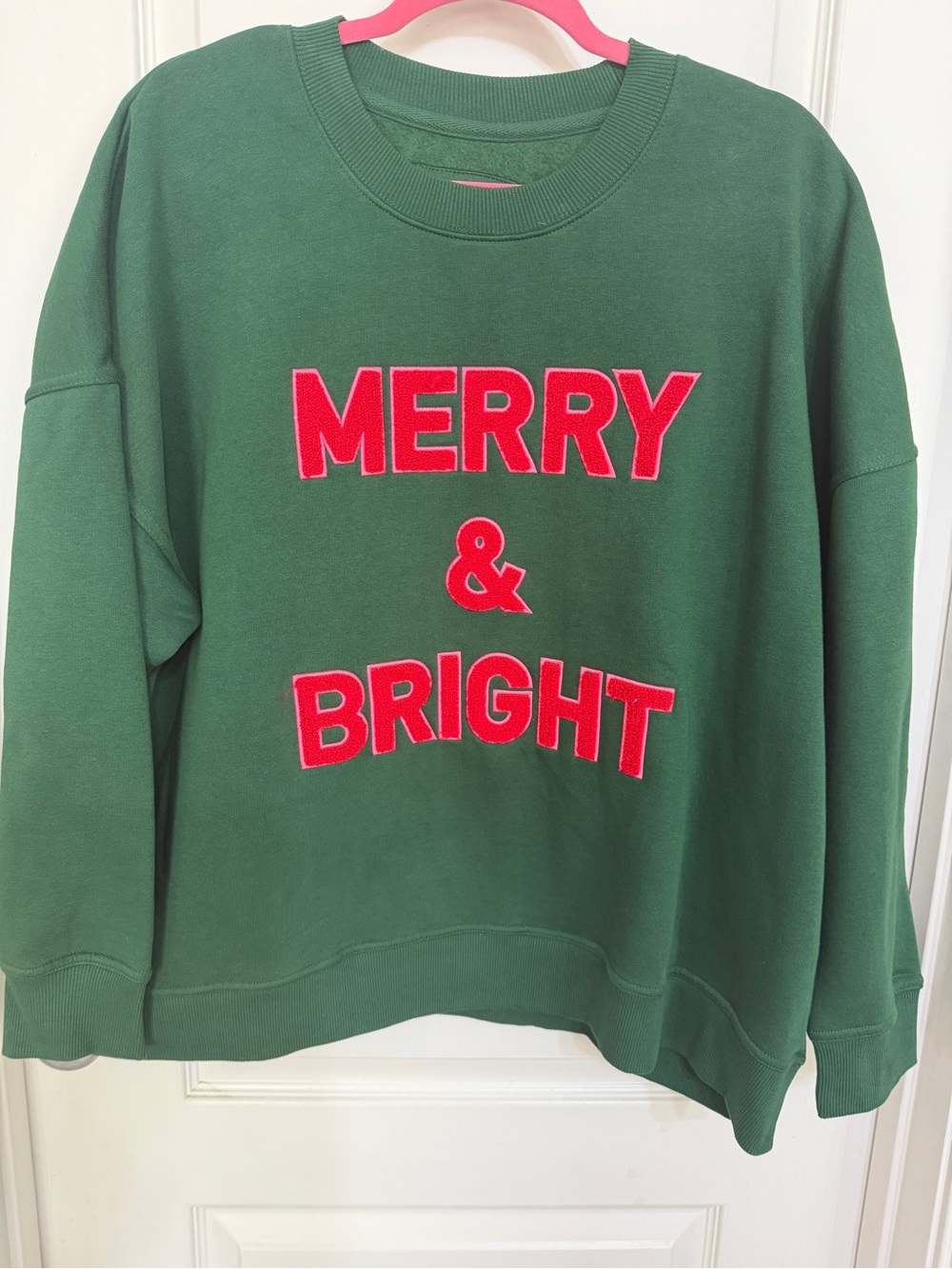 Natural Reflections Green Sweatshirt with Red Lettering